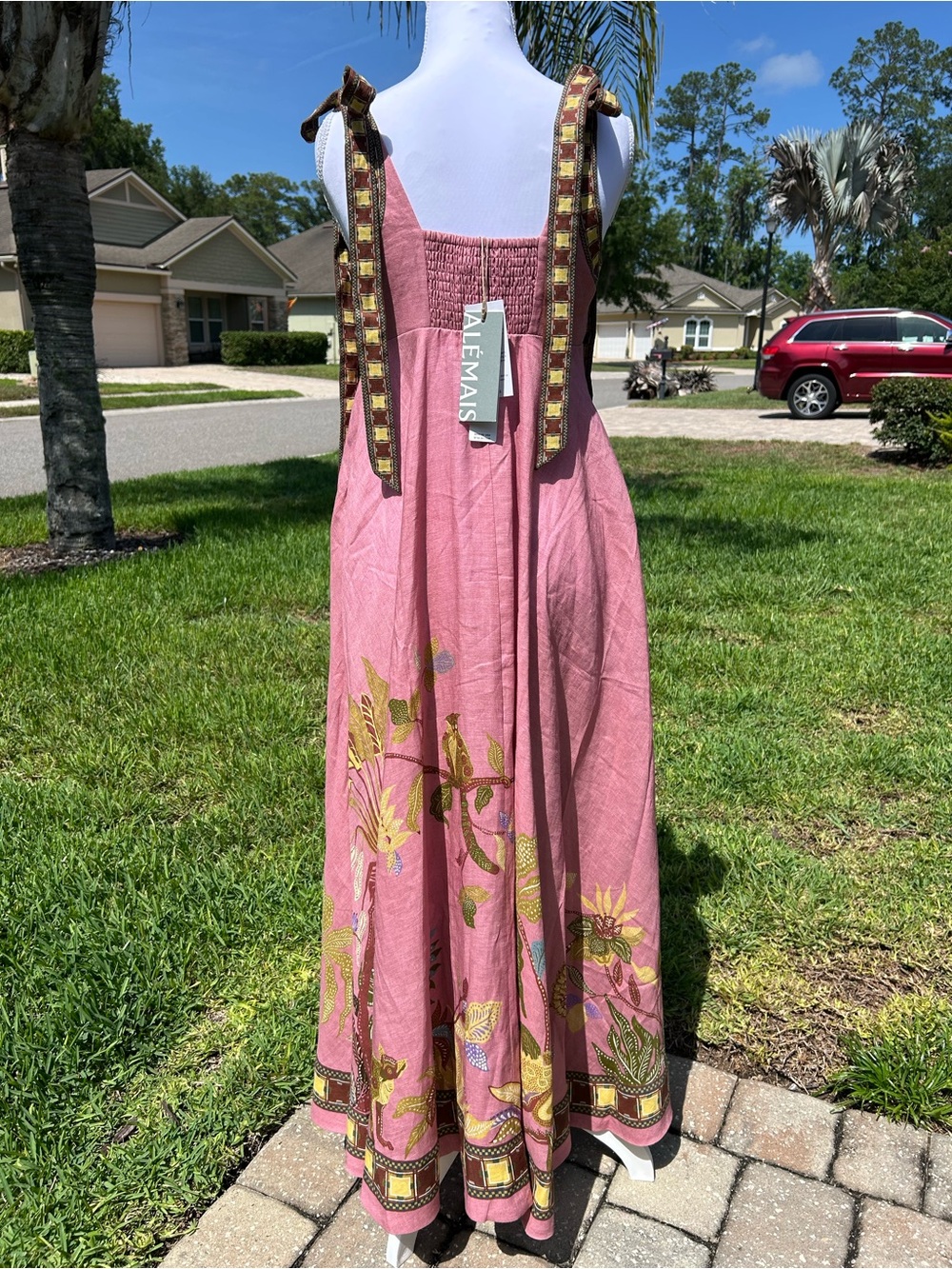 NWT🌷Alemais Zuri Linen Ballet Midi Sundress - Picture 12 of 16
